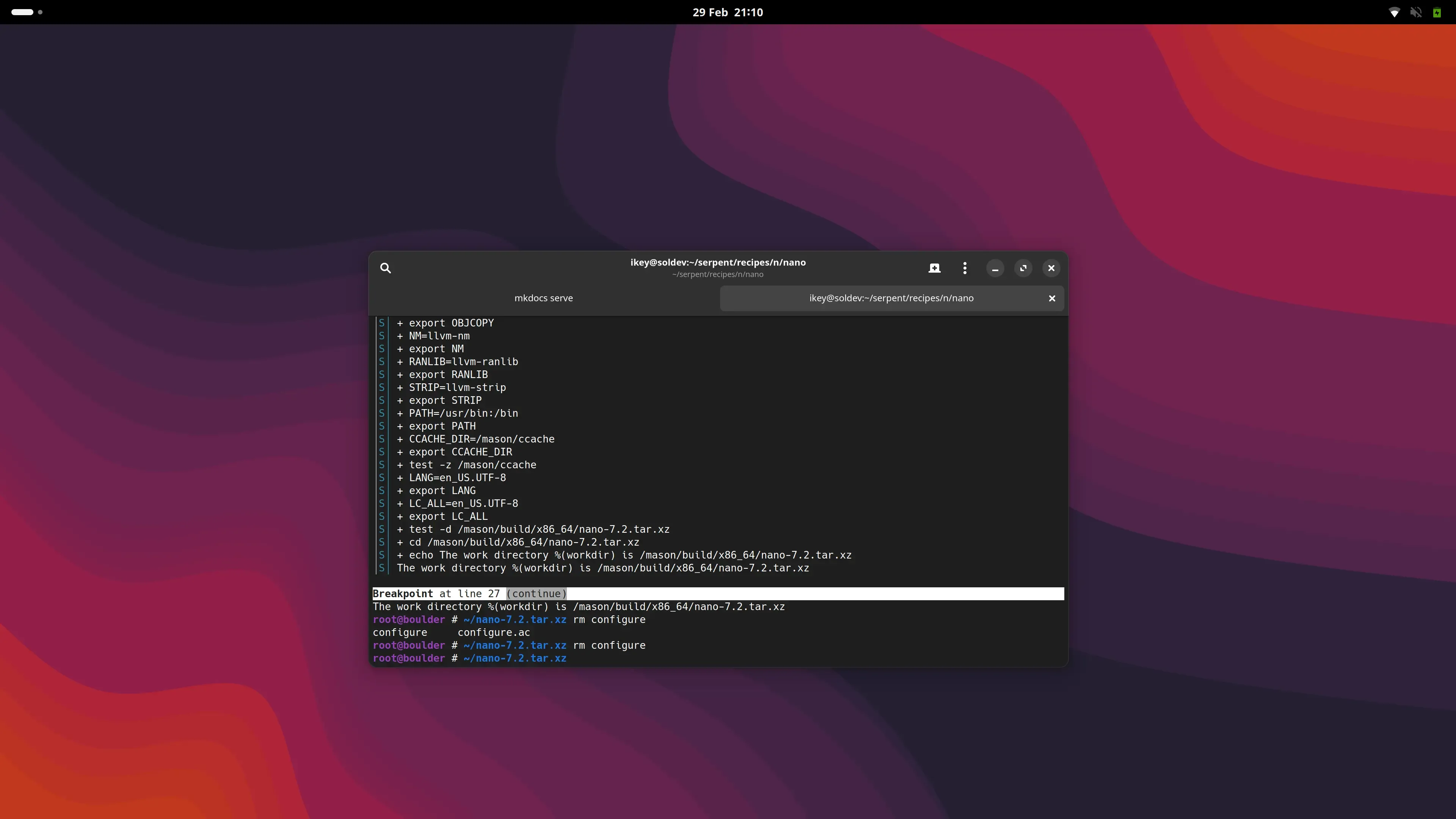 Breakpoints, in recipes