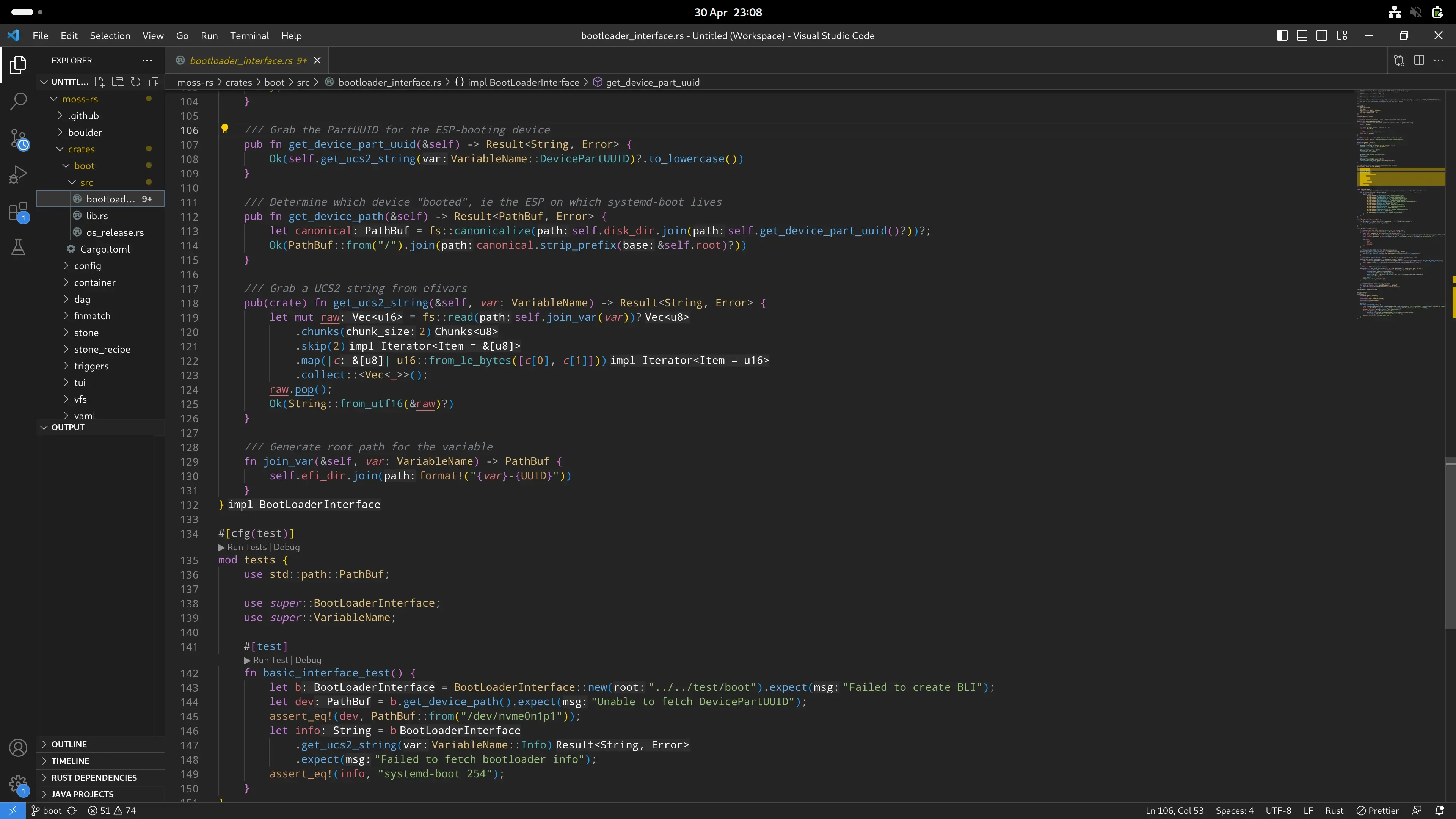 wip boot code