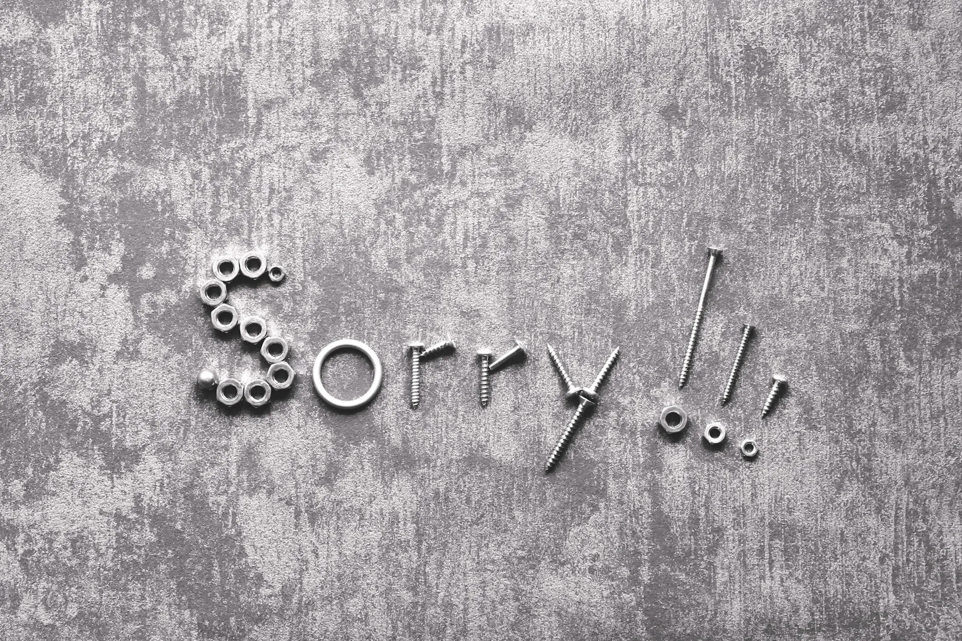 An image showing the word "Sorry" with three exclamation marks